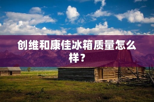 创维和康佳冰箱质量怎么样？