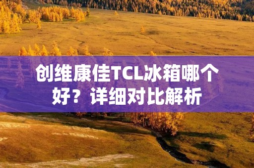 创维康佳TCL冰箱哪个好？详细对比解析