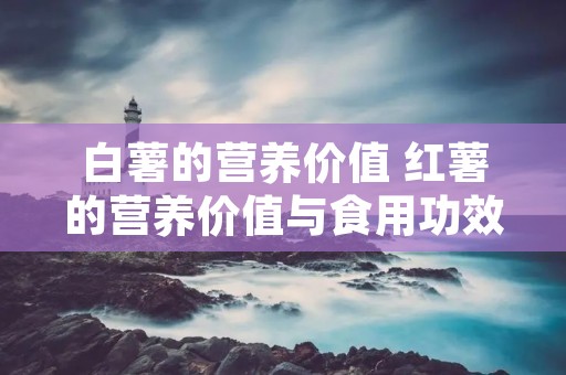 白薯的营养价值 红薯的营养价值与食用功效