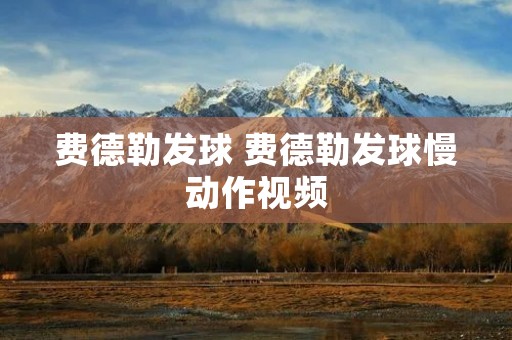 费德勒发球 费德勒发球慢动作视频 费德勒发球 费德勒发球慢动作视频