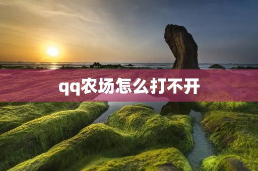 qq农场怎么打不开