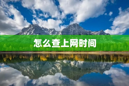怎么查上网时间