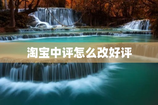 淘宝中评怎么改好评