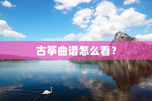 古筝曲谱怎么看?