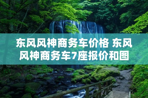 东风风神商务车价格 东风风神商务车7座报价和图片