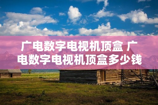 广电数字电视机顶盒 广电数字电视机顶盒多少钱