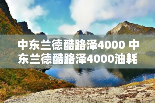 中东兰德酷路泽4000 中东兰德酷路泽4000油耗多少 中东兰德酷路泽4000 中东兰德酷路泽4000油耗多少