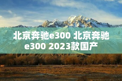 北京奔驰e300 北京奔驰e300 2023款国产 北京奔驰e300 北京奔驰e300 2023款国产