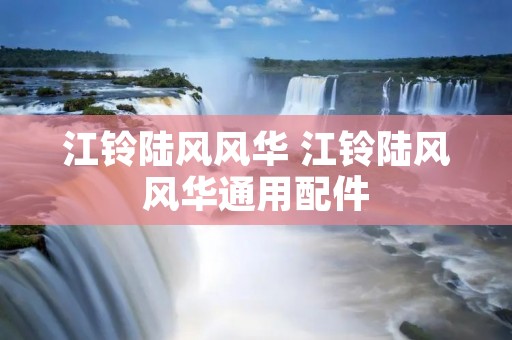 江铃陆风风华 江铃陆风风华通用配件