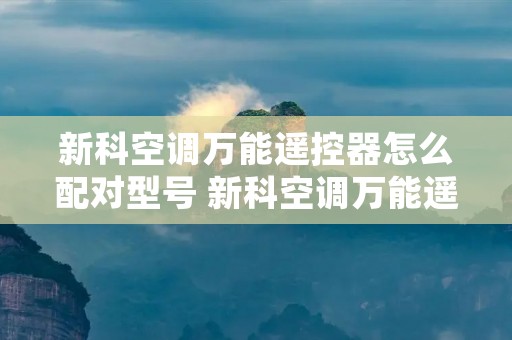 新科空调万能遥控器怎么配对型号 新科空调万能遥控器说明书