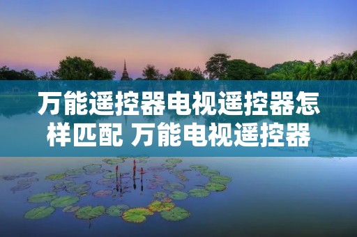 万能遥控器电视遥控器怎样匹配 万能电视遥控器怎么匹配电视机方法 万能遥控器电视遥控器怎样匹配 万能电视遥控器怎么匹配电视机方法