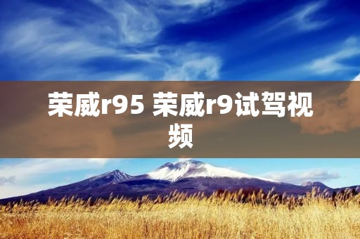 荣威r95 荣威r9试驾视频