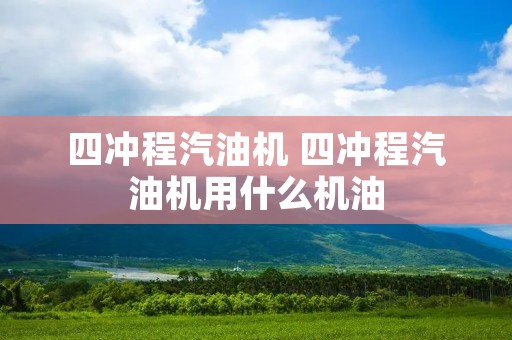 四冲程汽油机 四冲程汽油机用什么机油
