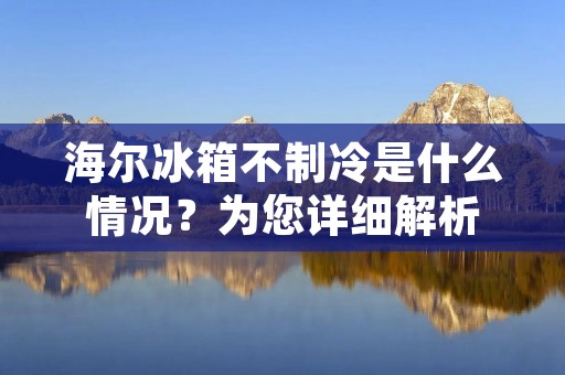 海尔冰箱不制冷是什么情况？为您详细解析