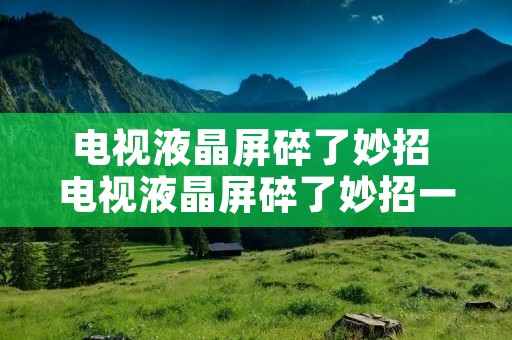 电视液晶屏碎了妙招 电视液晶屏碎了妙招一立方石子多重