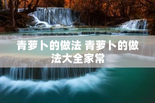 青萝卜的做法 青萝卜的做法大全家常
