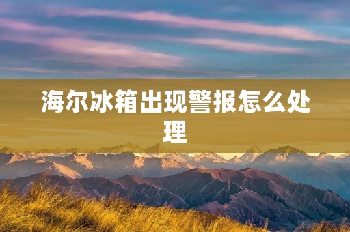 海尔冰箱出现警报怎么处理 海尔冰箱出现警报怎么处理