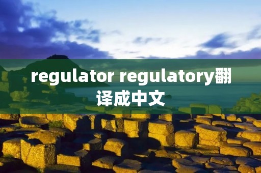regulator regulatory翻译成中文