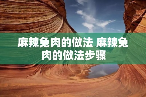麻辣兔肉的做法 麻辣兔肉的做法步骤