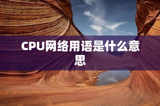 CPU网络用语是什么意思