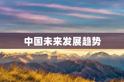 中国未来发展趋势:创新驱动引领高质量发展
