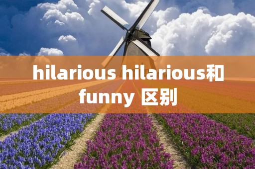 hilarious hilarious和funny 区别