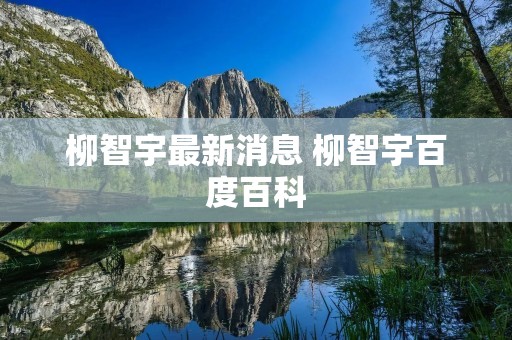 柳智宇最新消息 柳智宇百度百科