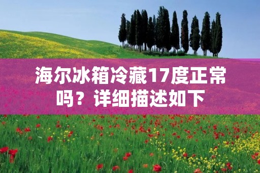 海尔冰箱冷藏17度正常吗？详细描述如下：