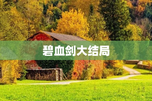 碧血剑大结局:江湖恩怨终幕,剑气纵横无尽