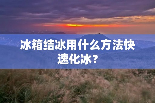 冰箱结冰用什么方法快速化冰? 冰箱结冰用什么方法快速化冰?