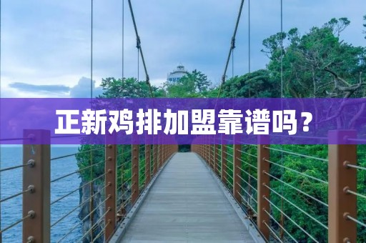 正新鸡排加盟靠谱吗？