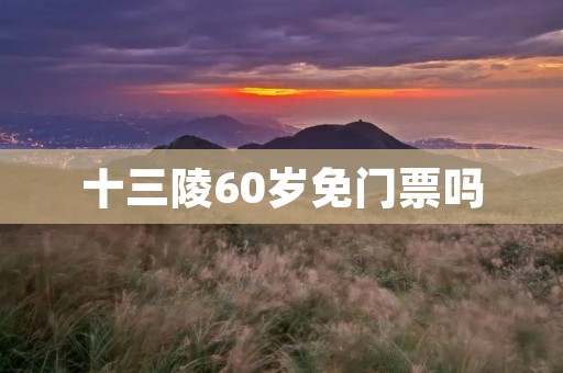 十三陵60岁免门票吗