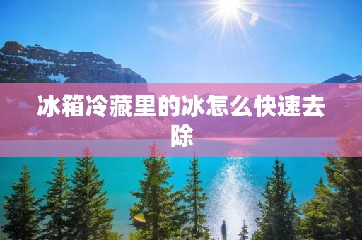 冰箱冷藏里的冰怎么快速去除 冰箱冷藏里的冰怎么快速去除