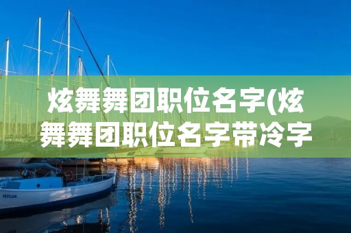 炫舞舞团职位名字(炫舞舞团职位名字带冷字的)