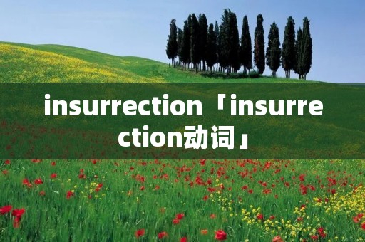 insurrection「insurrection动词」