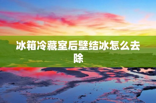 冰箱冷藏室后壁结冰怎么去除 冰箱冷藏室后壁结冰怎么去除