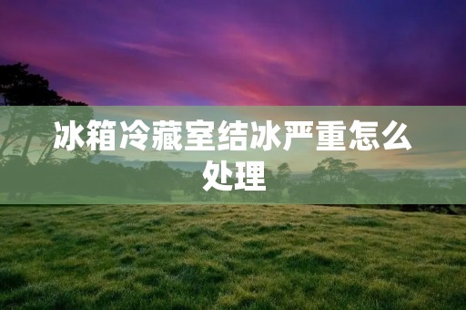 冰箱冷藏室结冰严重怎么处理 冰箱冷藏室结冰严重怎么处理