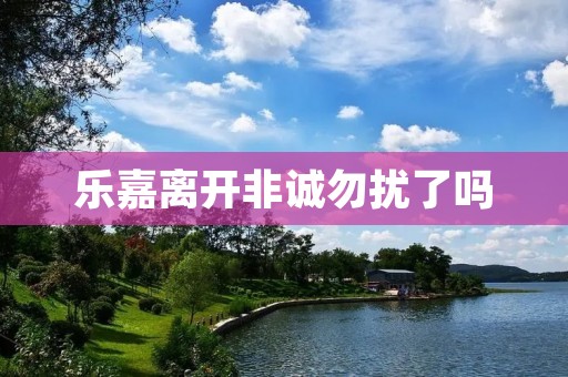 乐嘉离开非诚勿扰了吗