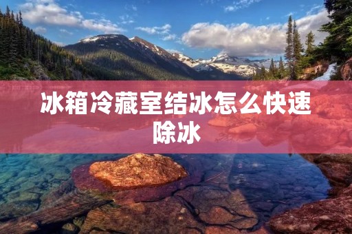 冰箱冷藏室结冰怎么快速除冰