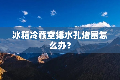 冰箱冷藏室排水孔堵塞怎么办? 冰箱冷藏室排水孔堵塞怎么办?