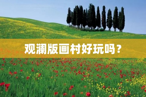 观澜版画村好玩吗? 观澜版画村好玩吗?