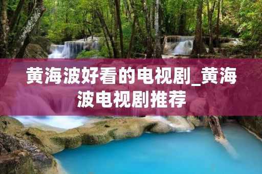 黄海波好看的电视剧_黄海波电视剧推荐