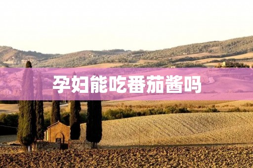 孕妇能吃番茄酱吗