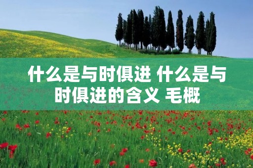 什么是与时俱进 什么是与时俱进的含义 毛概