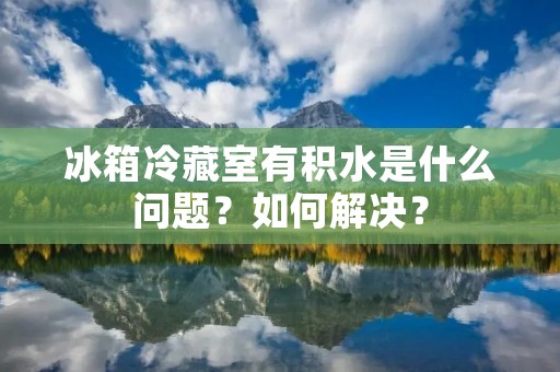 冰箱冷藏室有积水是什么问题?如何解决? 冰箱冷藏室有积水是什么问题?如何解决?
