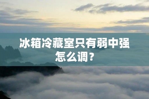 冰箱冷藏室只有弱中强怎么调? 冰箱冷藏室只有弱中强怎么调?