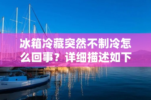 冰箱冷藏突然不制冷怎么回事？详细描述如下：