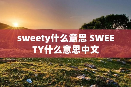 sweety什么意思 SWEETY什么意思中文 sweety什么意思 SWEETY什么意思中文