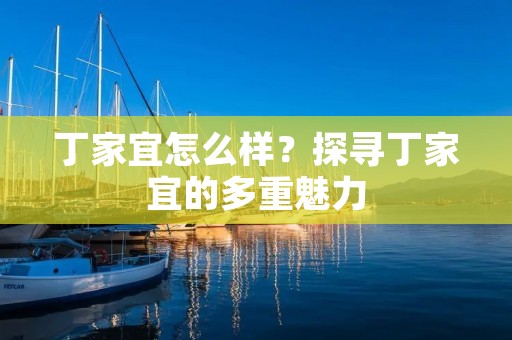 丁家宜怎么样?探寻丁家宜的多重魅力 丁家宜怎么样?探寻丁家宜的多重魅力