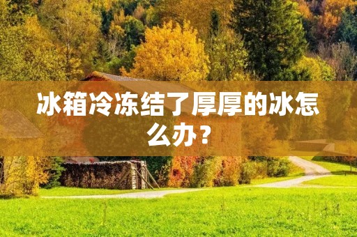 冰箱冷冻结了厚厚的冰怎么办? 冰箱冷冻结了厚厚的冰怎么办?